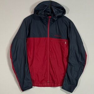 Marmot Red Gray Hooded Windbreaker Jacket Men’s Large *Read Description*